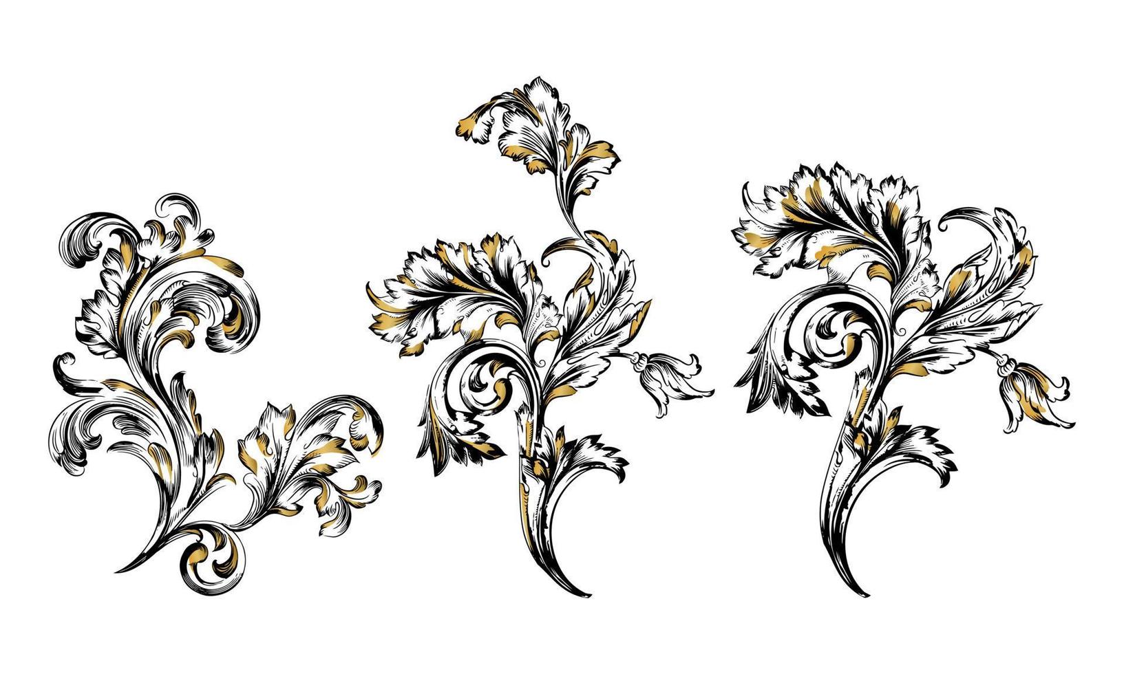 dekorative Blumenvektorillustration lokalisiert auf weißem Hintergrund vektor