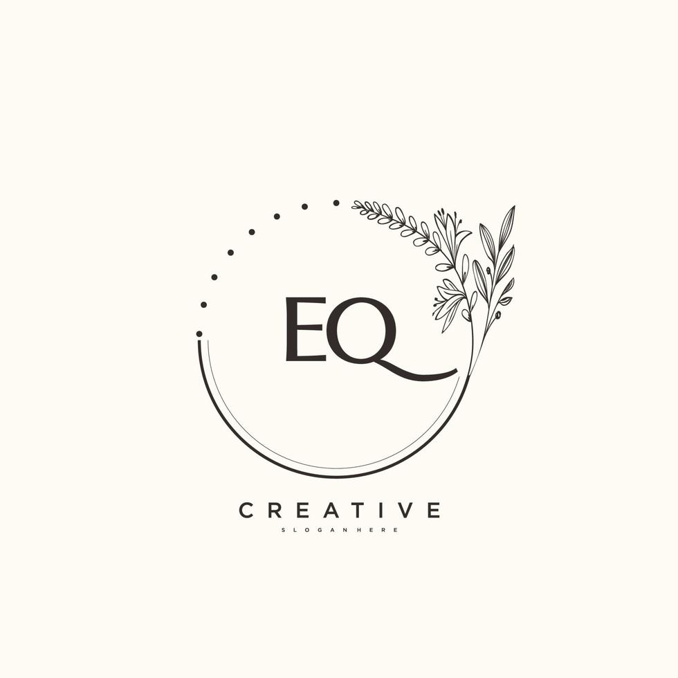 ekv skönhet vektor första logotyp konst, handstil logotyp av första signatur, bröllop, mode, smycken, boutique, blommig och botanisk med kreativ mall för några företag eller företag.