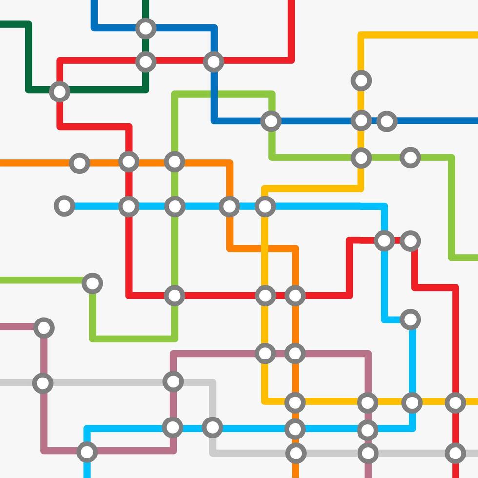 underjordisk metro Karta sömlös mönster bakgrund. vektor