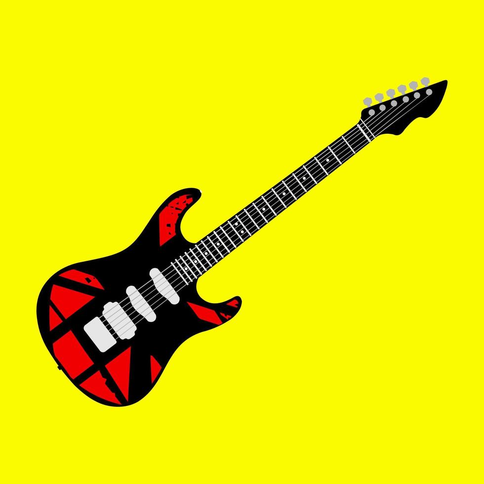 Gitarren-Icon-Vektor-Design im Doodle-Stil vektor