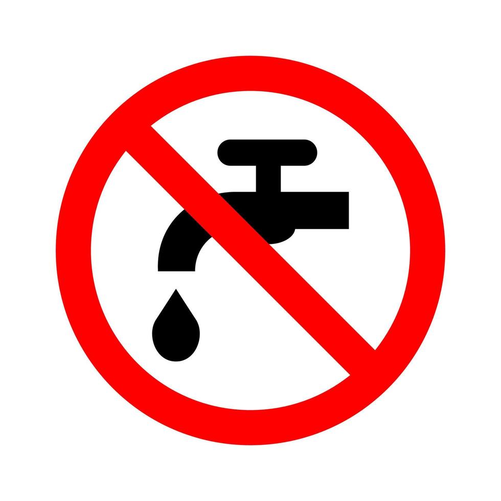 Verschwenden Sie kein Wassersymbol-Vektordesign vektor