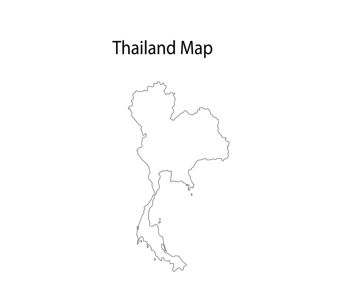 thailand Karta linje konst vektor illustration