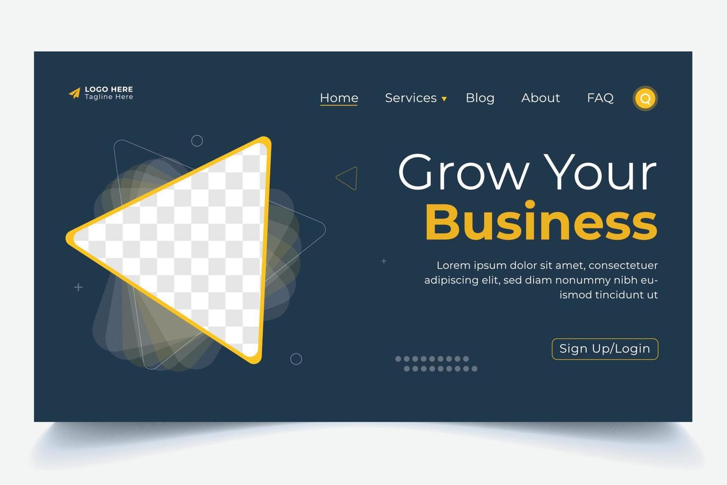 Business-Landing-Page-Template-Design vektor