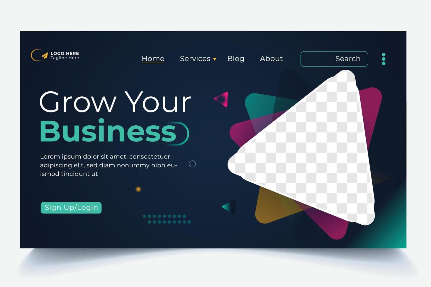 Business-Landing-Page-Template-Design vektor