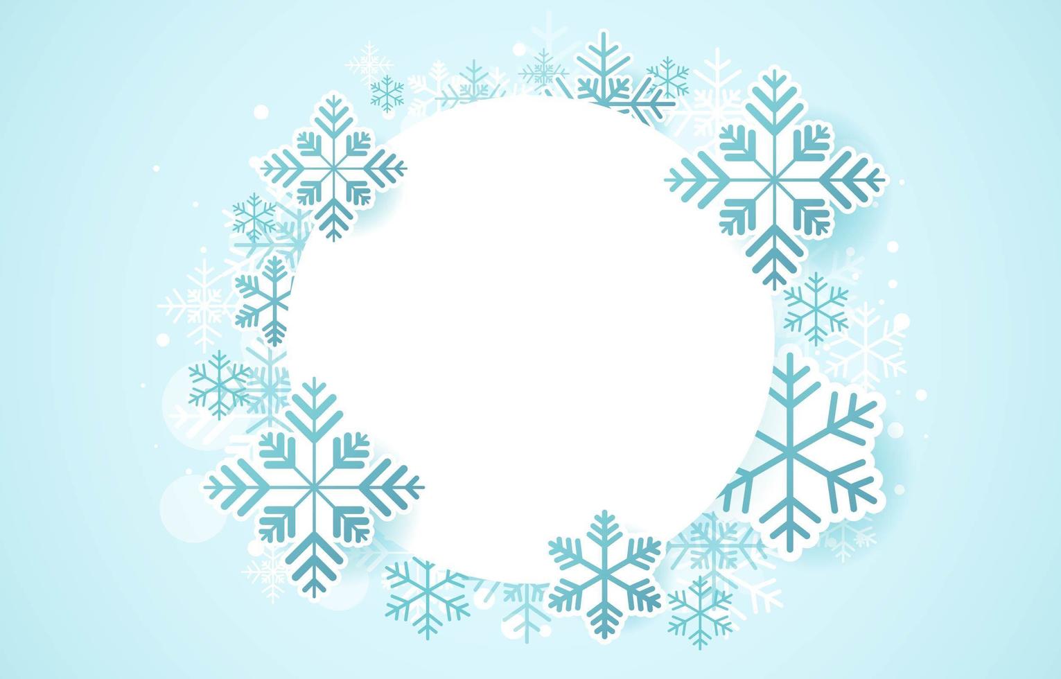 snöflingor vinter koncept vektor