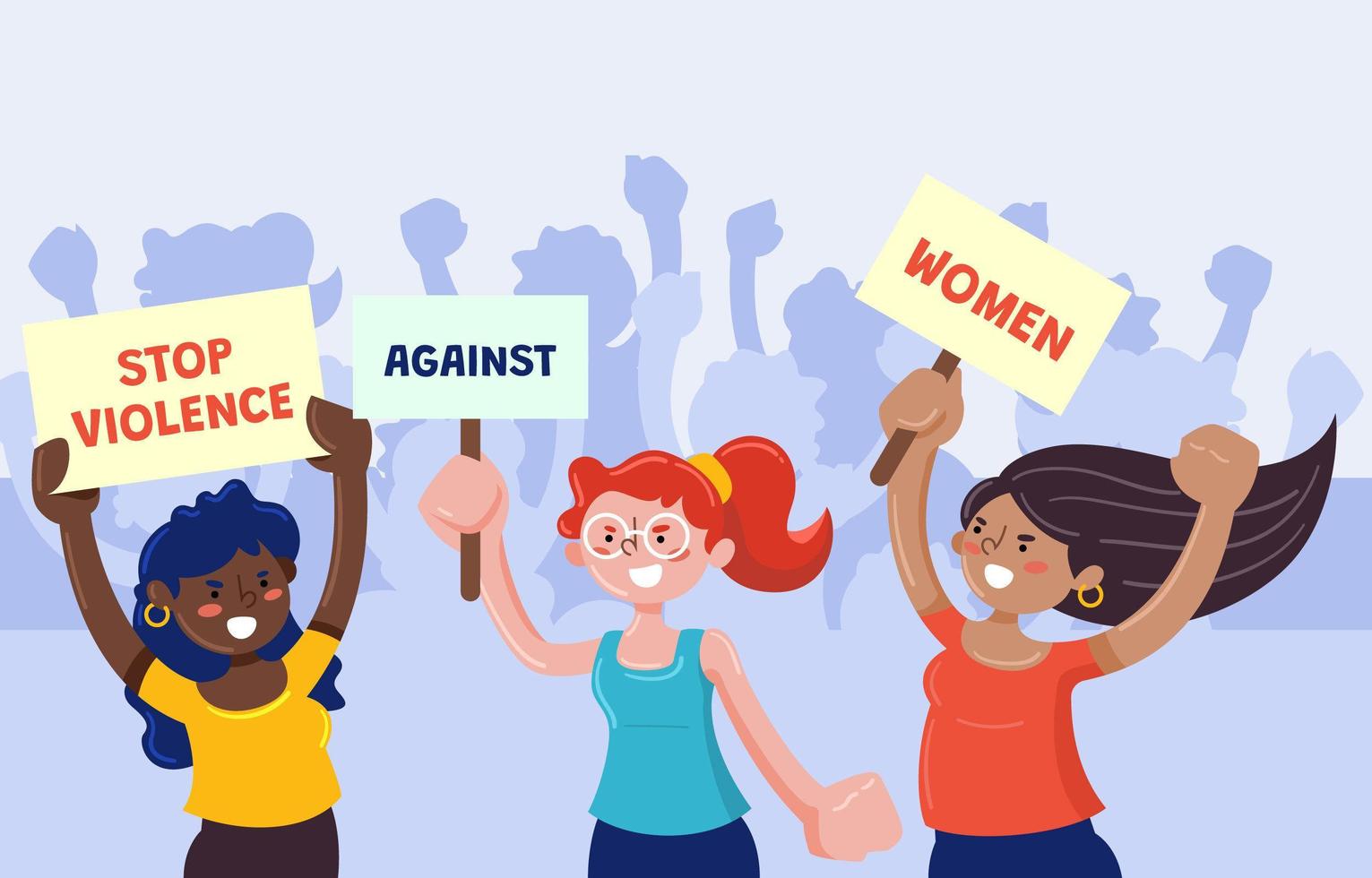 stoppa våld mot kvinnor vektor