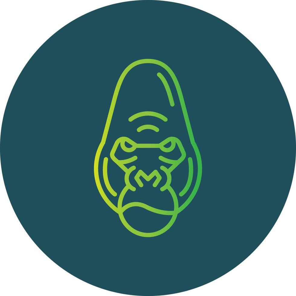 Gorilla kreatives Icon-Design vektor