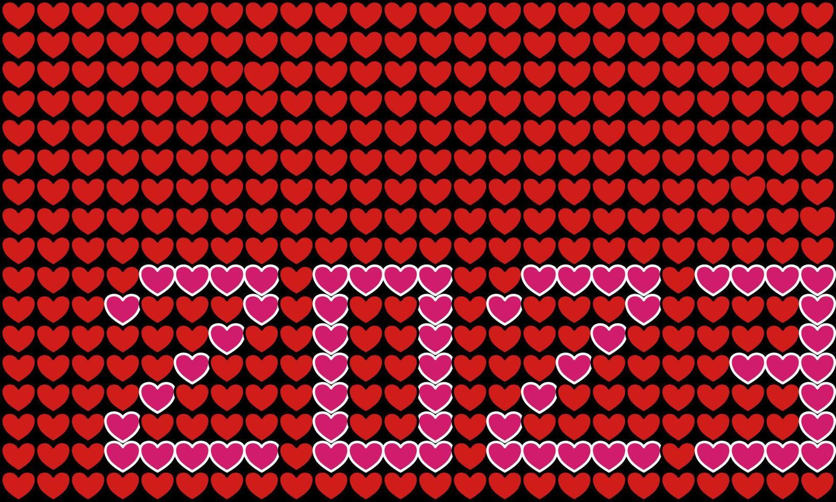 Das Herzmuster ist ein Bild des Jahres 2023, rotes Herz, der Liebe. vektor