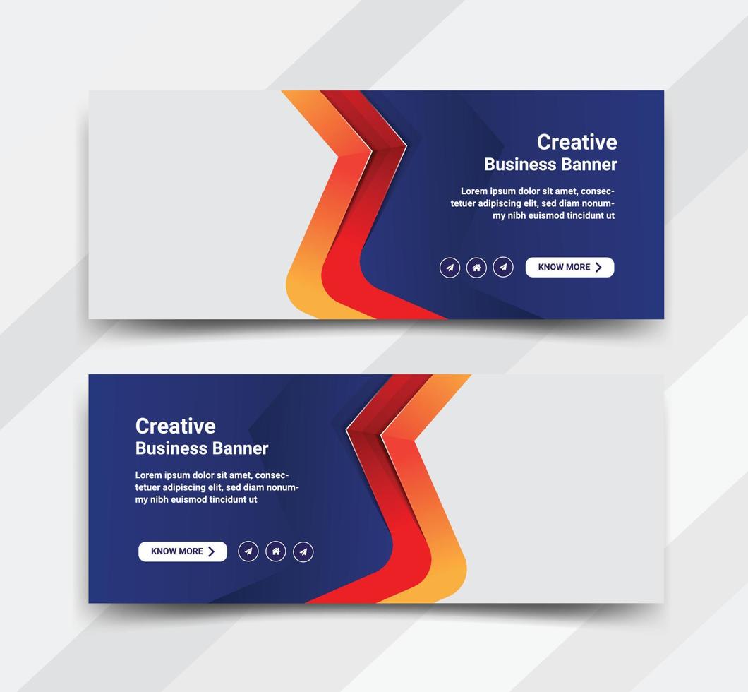 Business-Web-Banner, Cover-Design für soziale Medien vektor