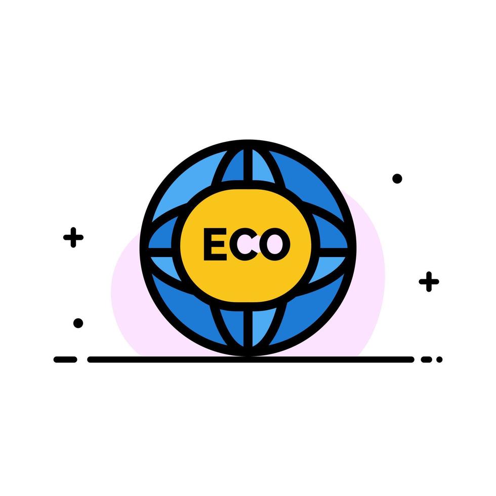 umwelt global internet welt eco business flache linie gefüllt symbol vektor banner vorlage