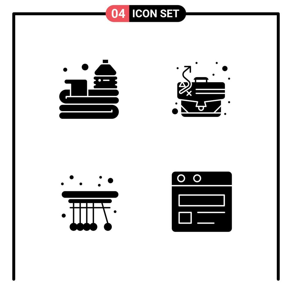 uppsättning av modern ui ikoner symboler tecken för boll rörelse spel strategi fysik redigerbar vektor design element