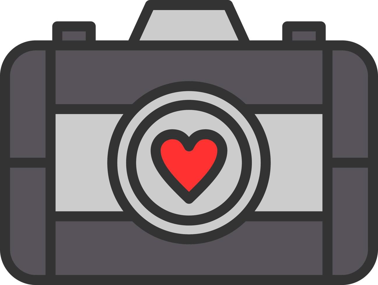 Hochzeitskamera-Vektor-Icon-Design vektor