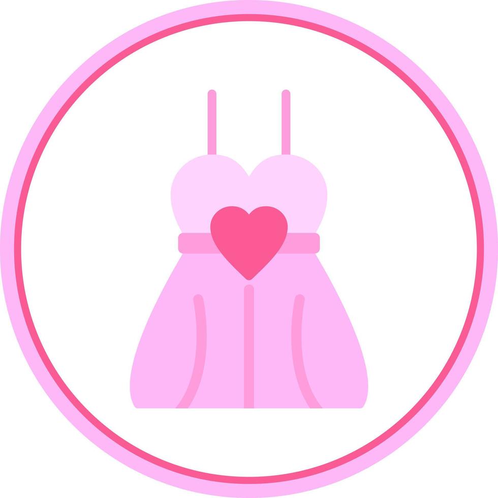 Hochzeit weibliches Kleid Vektor-Icon-Design vektor