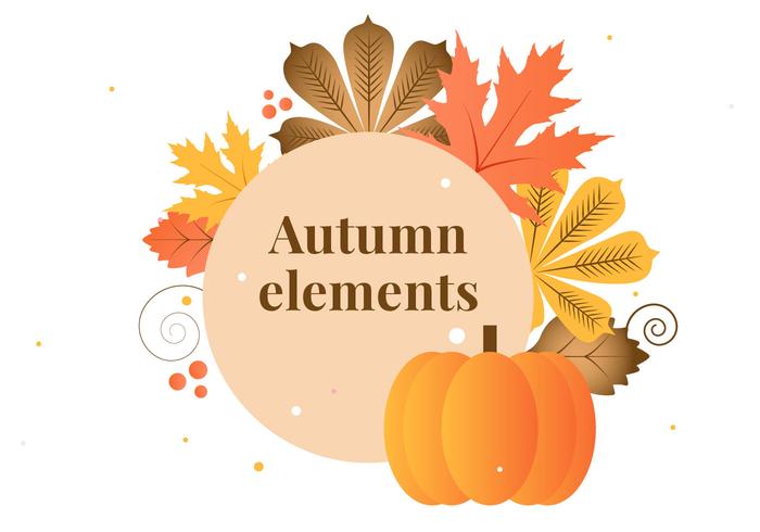 Free Flat Design Vektor Herbst Elemente