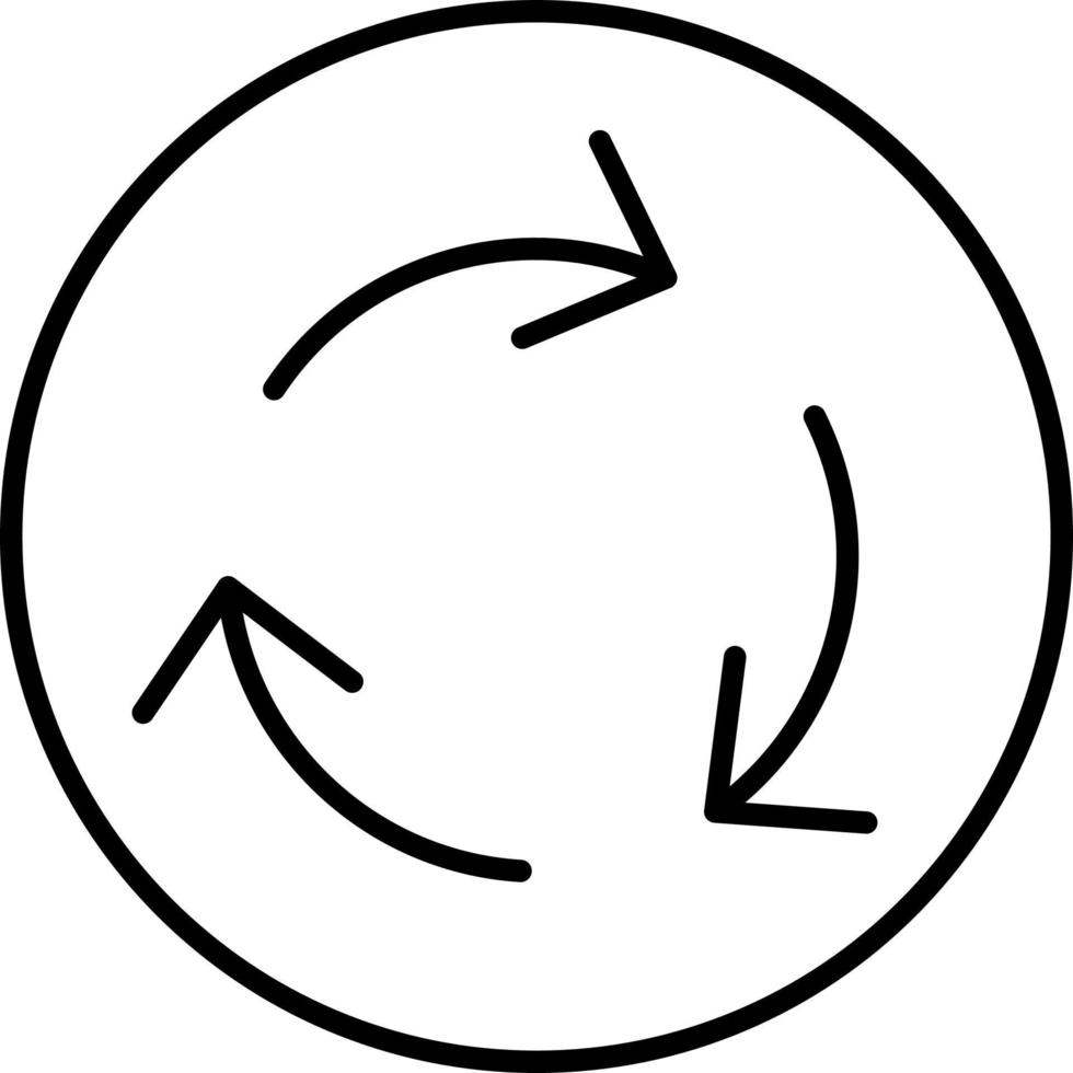 Symbol für die Recycling-Linie vektor