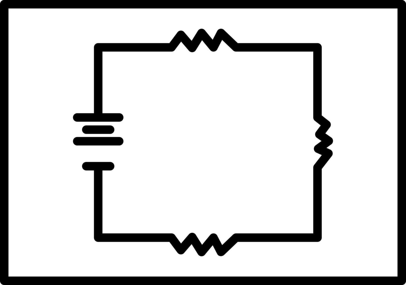krets linje ikon vektor