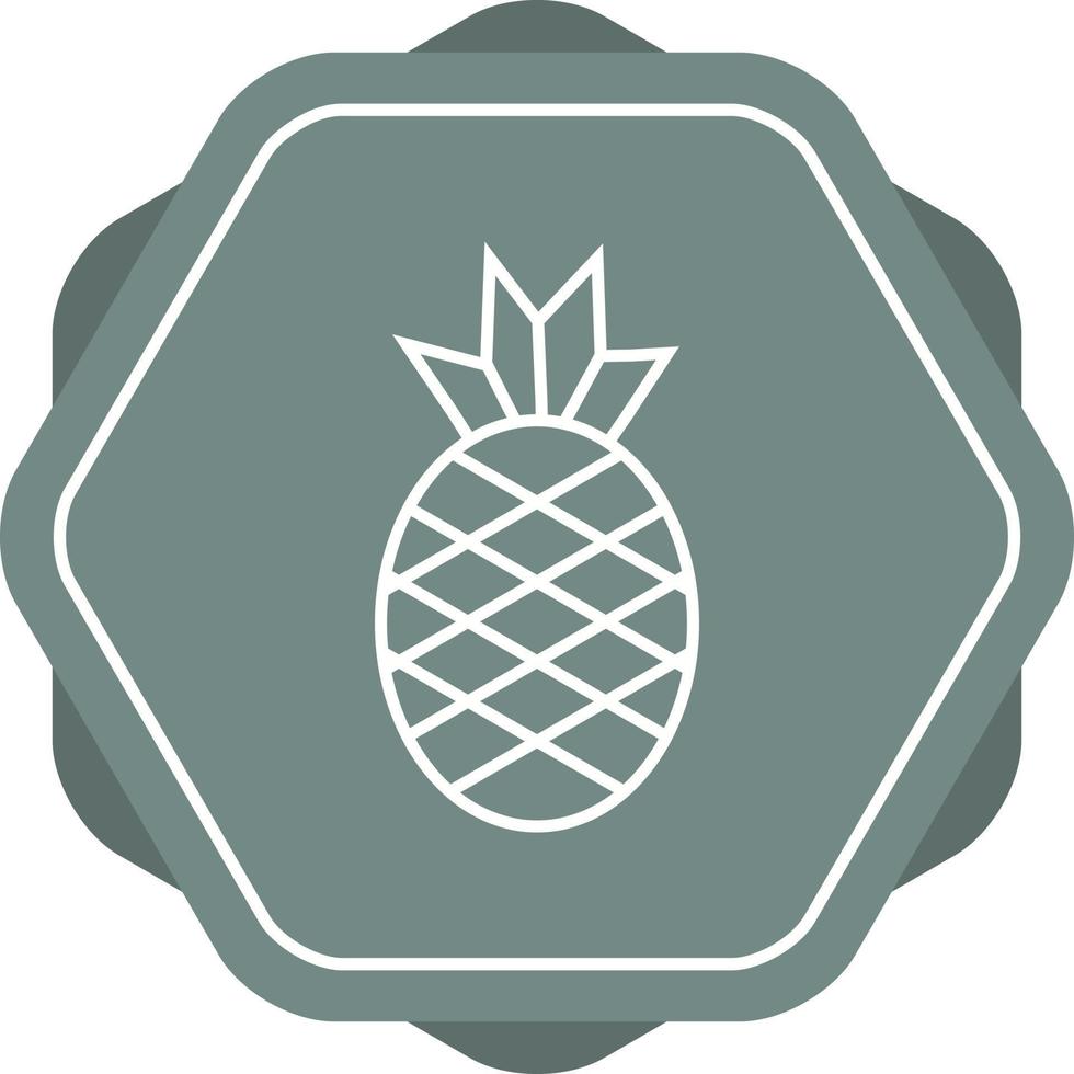 einzigartiges Ananas-Vektorliniensymbol vektor