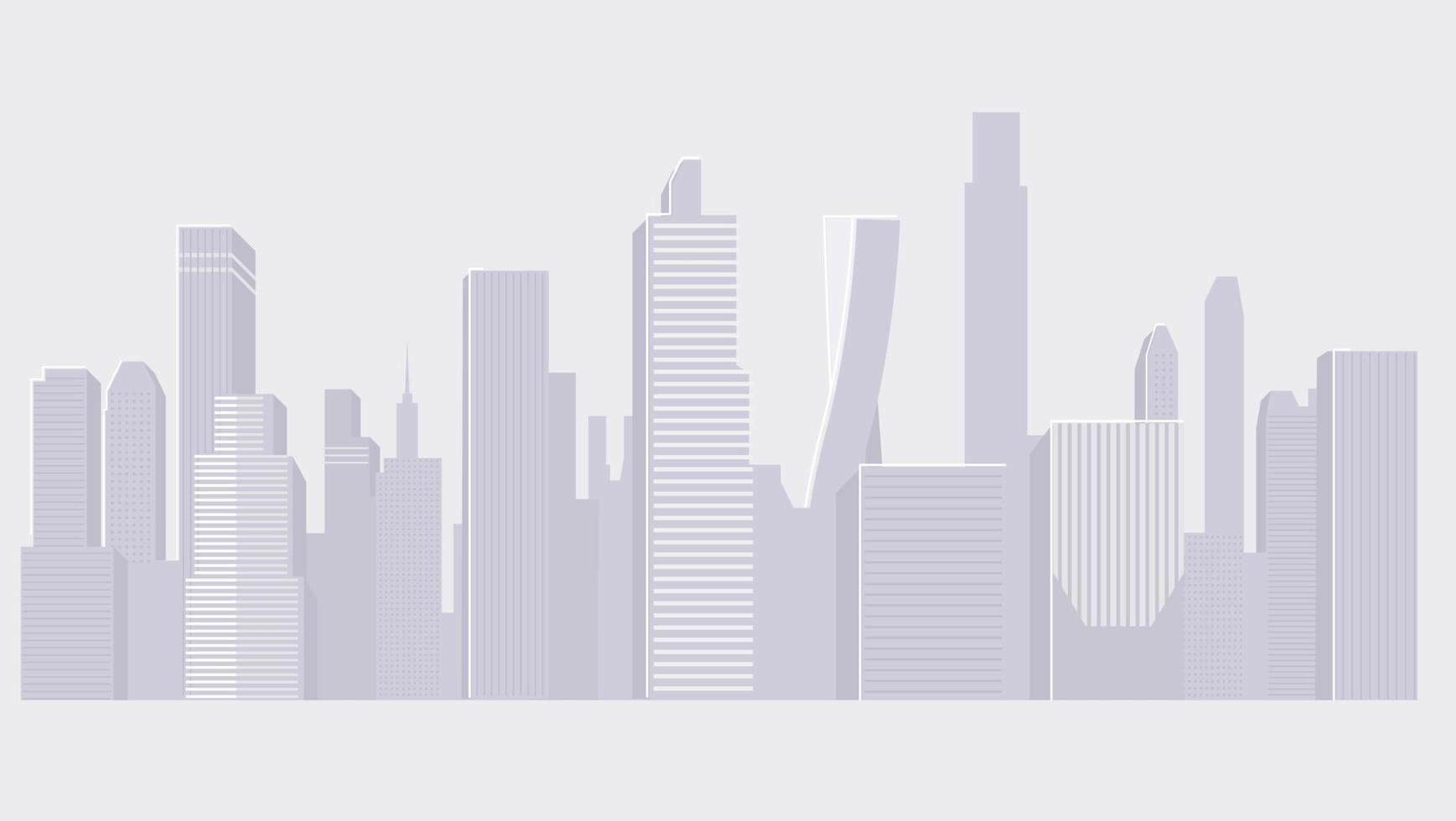 stadtskyline mit wolkenkratzern und modernen gebäuden vector illustration