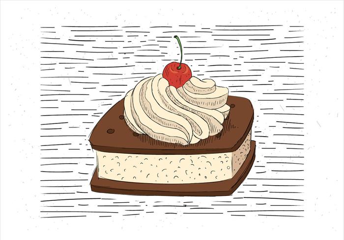 Free Hand gezeichnet Vektor Kuchen Illustration