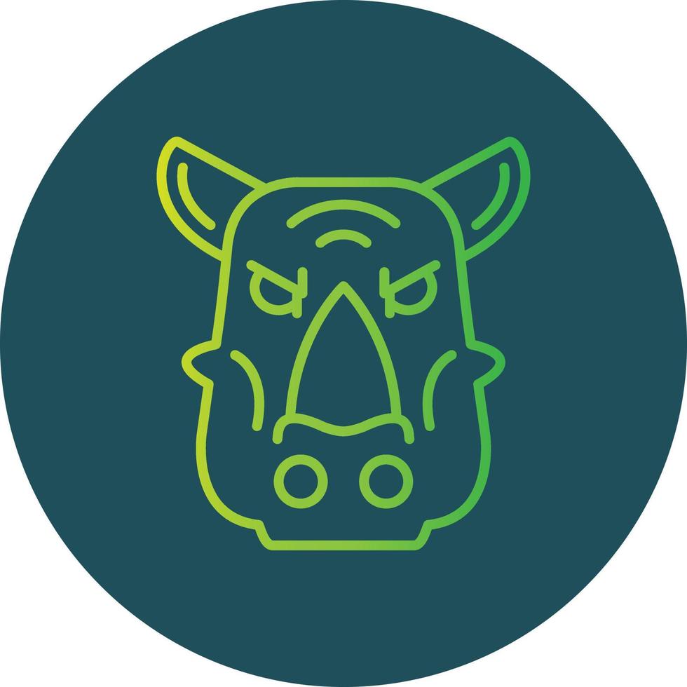 Nashorn kreatives Icon-Design vektor