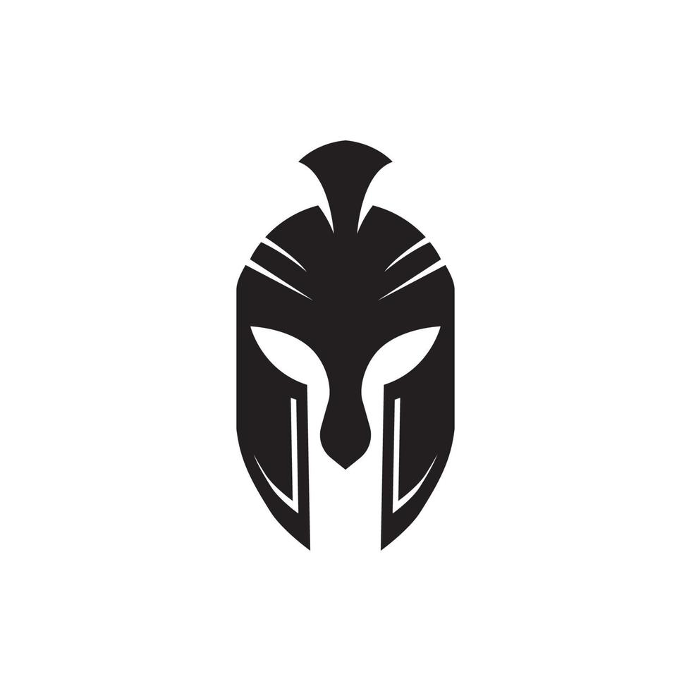 spartanische Helm Logo Vorlage vektor