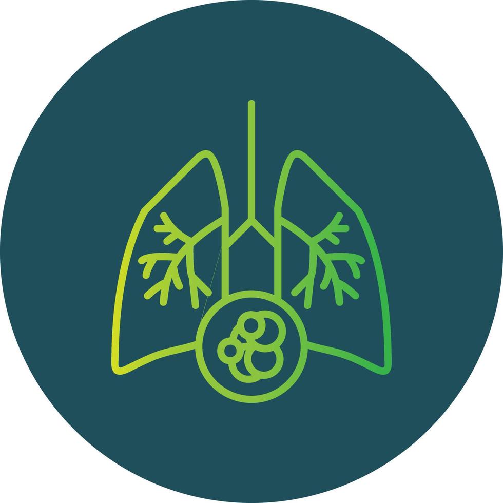 Lungenkrebs kreatives Icon-Design vektor