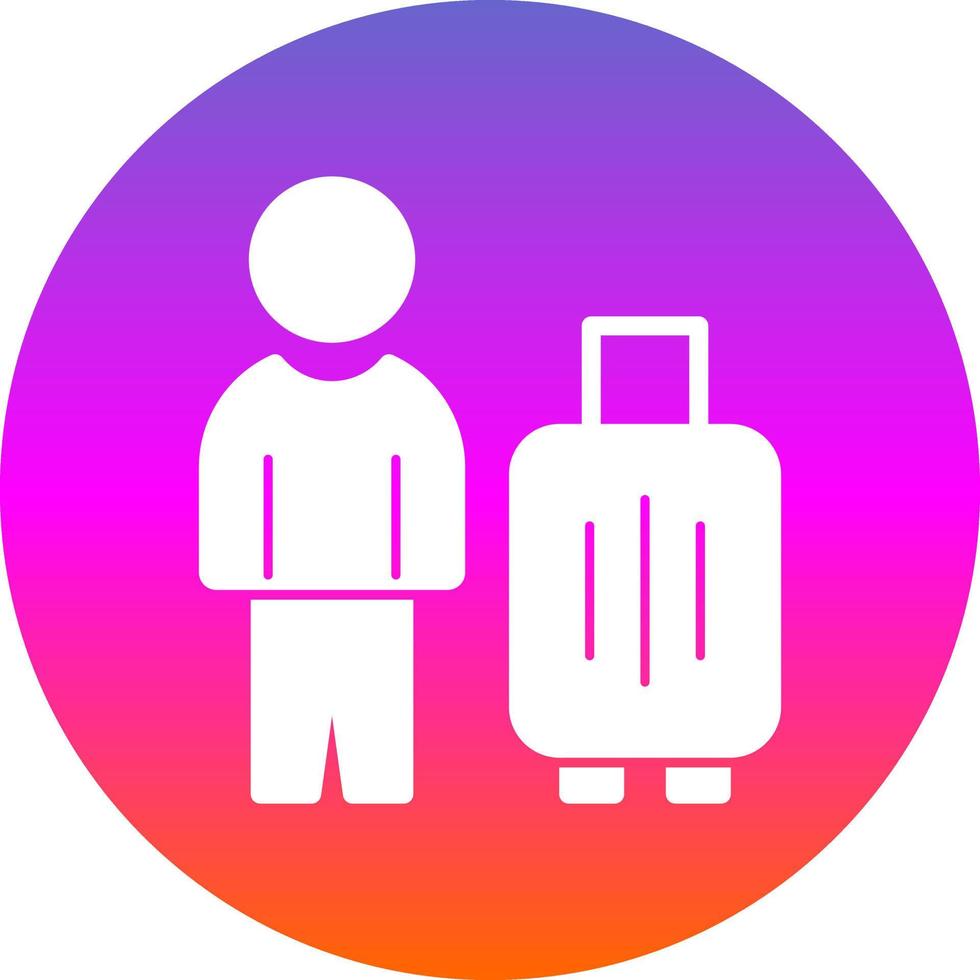 Solo-Reise-Vektor-Icon-Design vektor