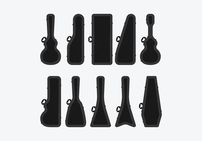 Black Guitar Case Vectors