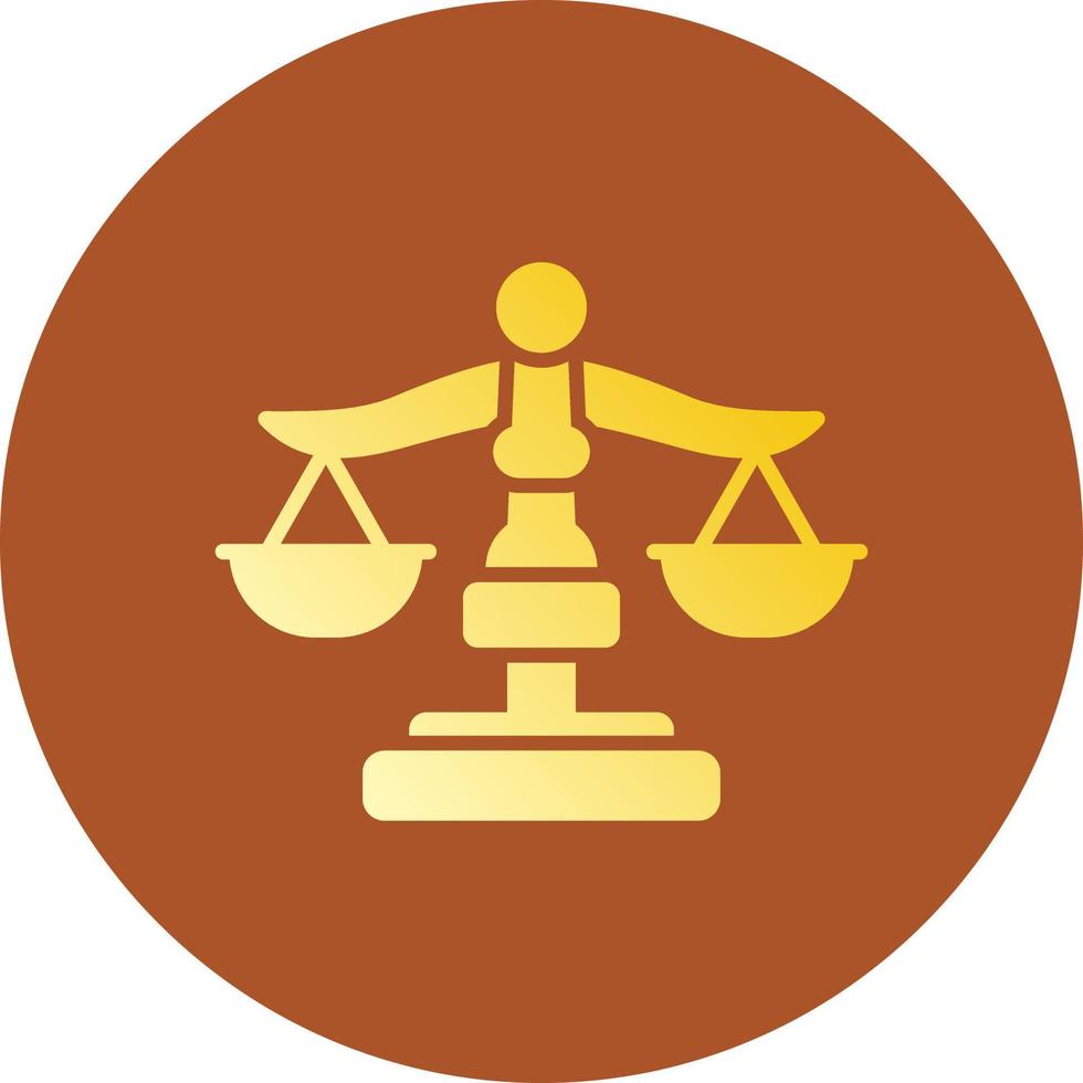 Gerechtigkeit kreatives Icon-Design vektor