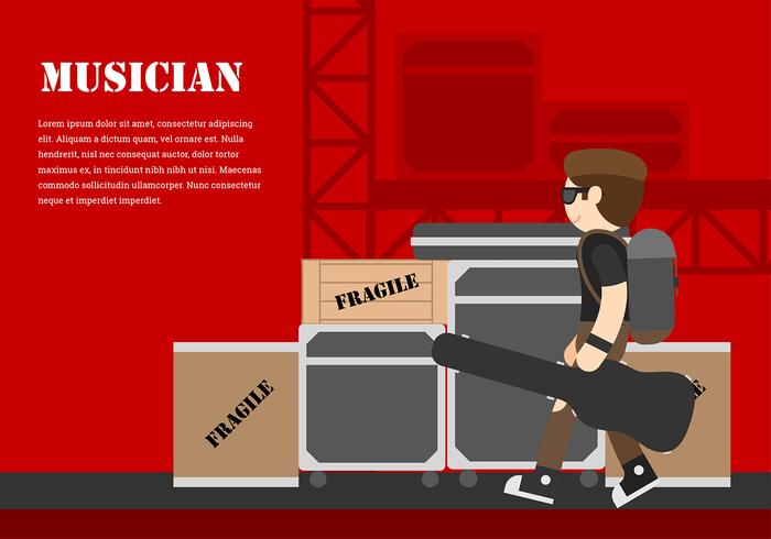 Musiker Backstage Free Vector