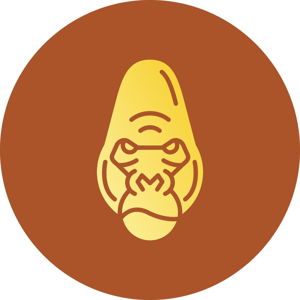 Gorilla kreatives Icon-Design vektor