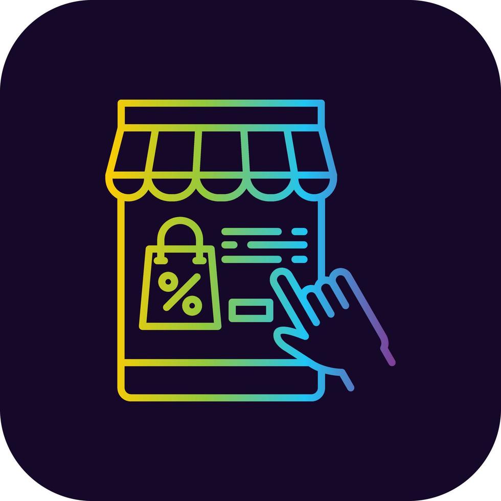 Online-Shopping kreatives Icon-Design vektor