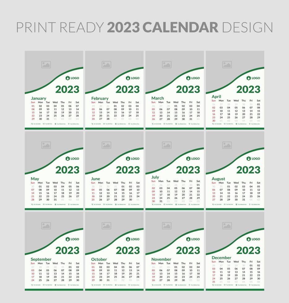 2023 kalender. redigerbar illustration sida mall a4, a3, uppsättning av 12 månader med omslag. vecka Start på söndag. vertikal redigerbar sida, vägg kalender vektor illustration. enkel företags- kort, planerare