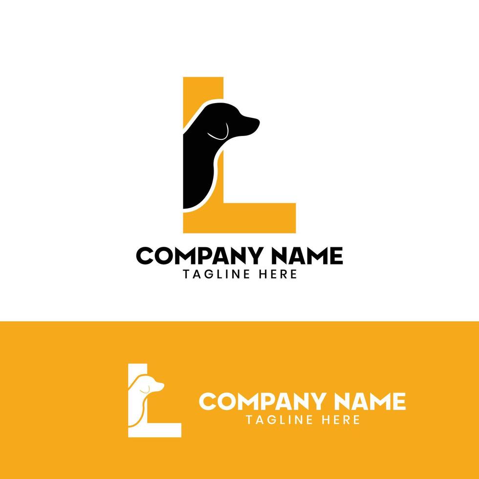 buchstabe l hund logo design template inspiration, hundevektor, anfangslogo vektor