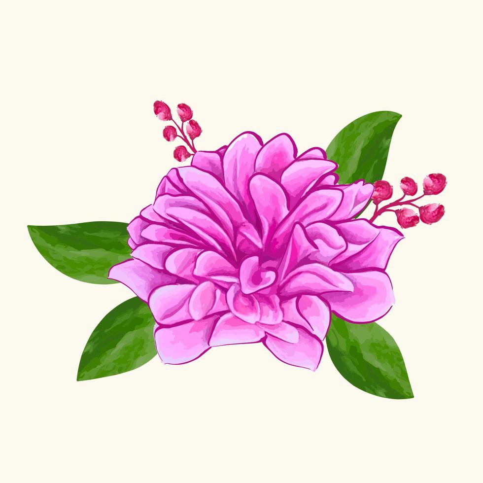 illustration av blomma vattenfärg. vektor design