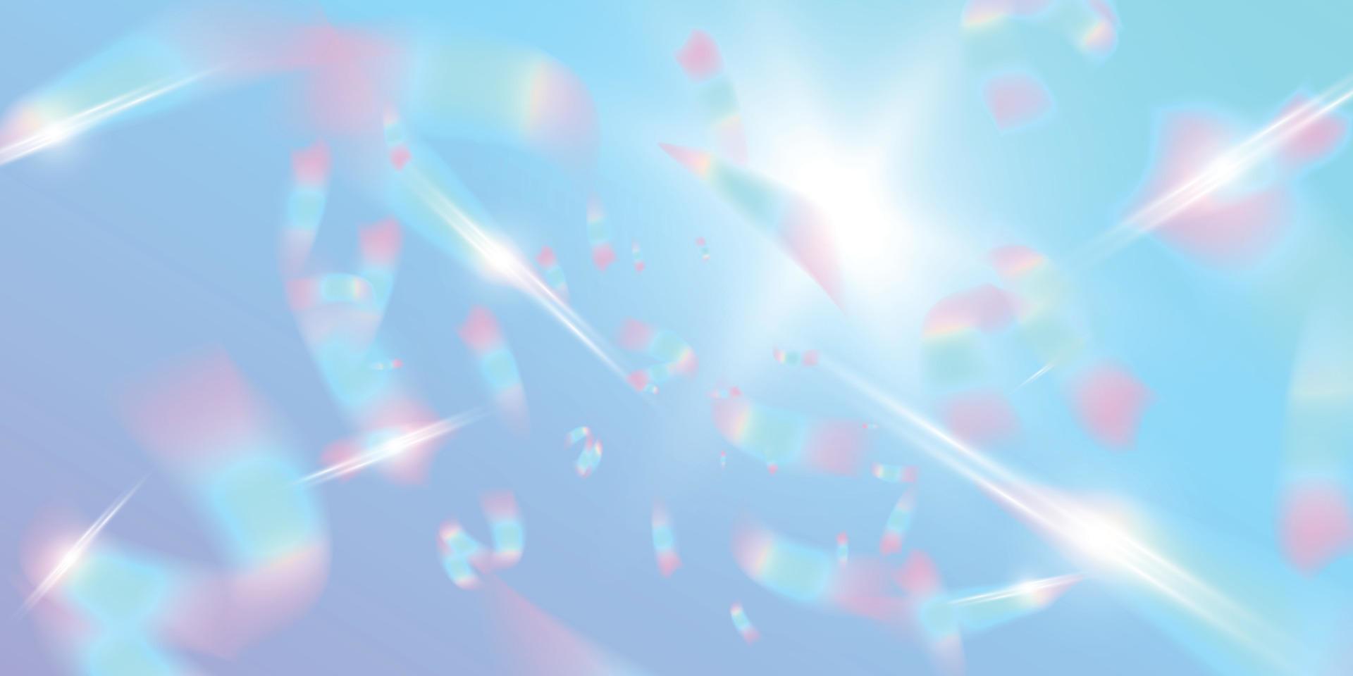konfetti, födelsedag glitter med blossa effekt vektor