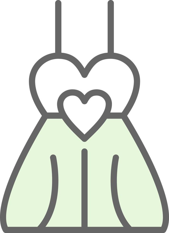 Hochzeit weibliches Kleid Vektor-Icon-Design vektor