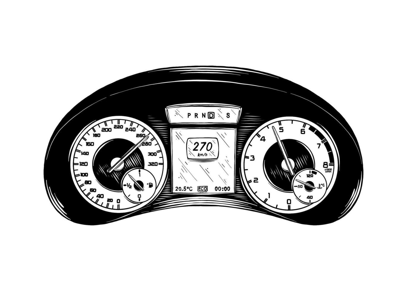 Geschwindigkeitsmesser auto geschwindigkeit dashboard panels  vektor-illustration satz geschwindigkeitsbegrenzung steuerungstechnik  messgerät mit pfeil oder zeiger.