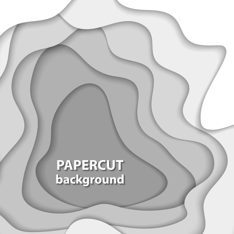 vektor bakgrund med vit papper skära former. 3d abstrakt papper konst stil, design layout för företag presentationer, flygblad, affischer, grafik, dekoration, kort, broschyr omslag.