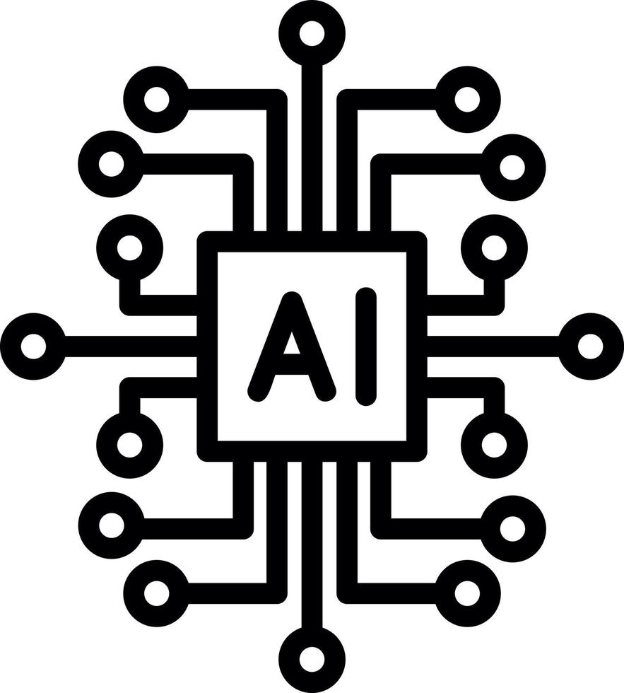 artificiell intelligens vektor ikon design