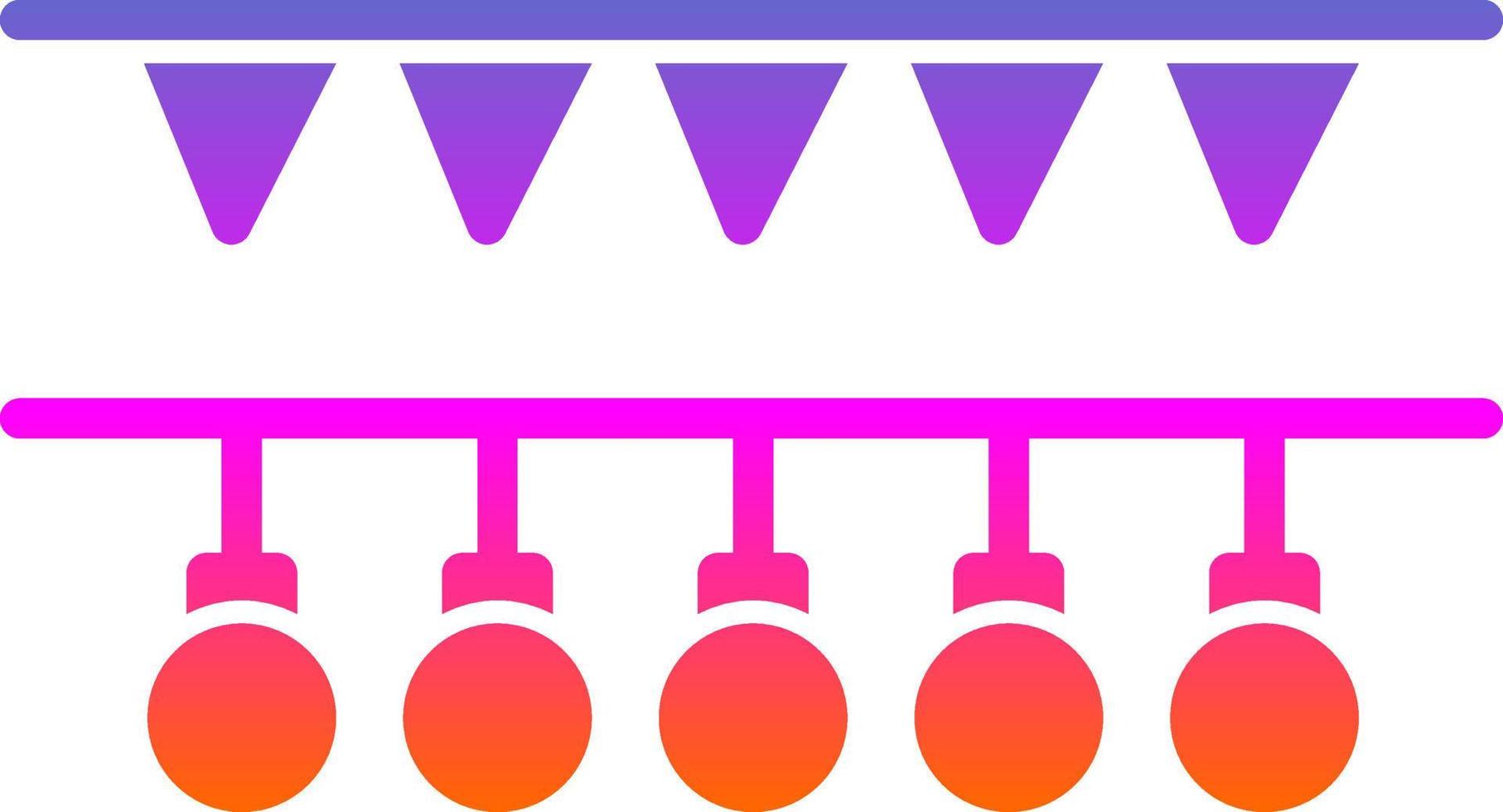 Girlande-Vektor-Icon-Design vektor