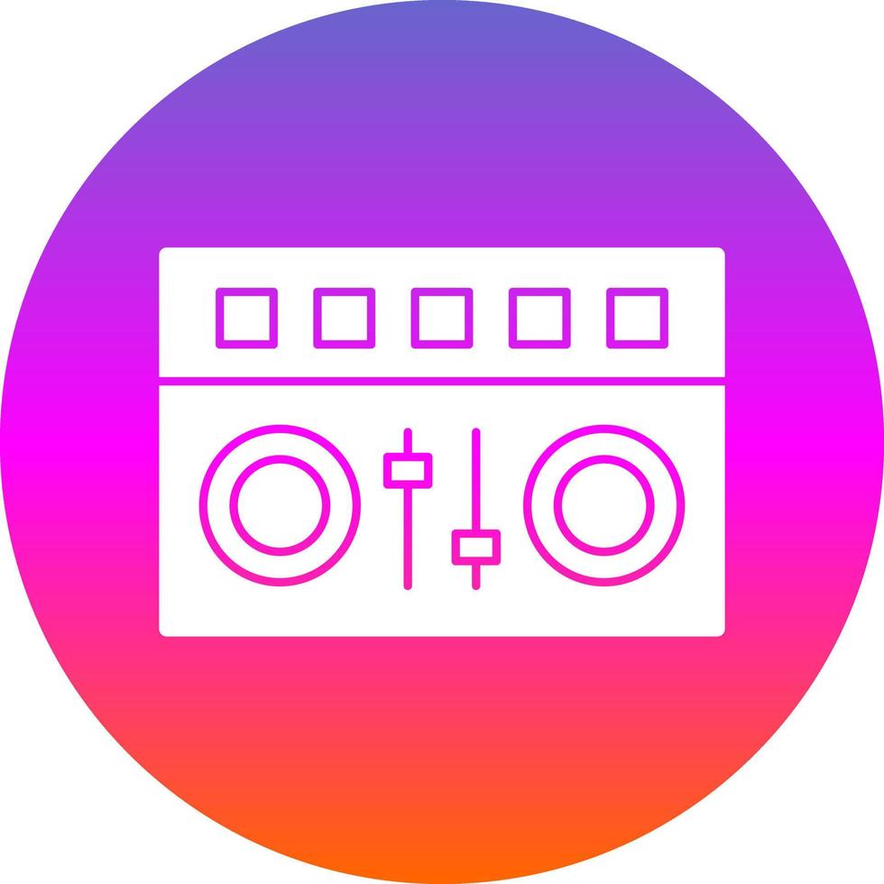 DJ-Mixer-Vektor-Icon-Design vektor