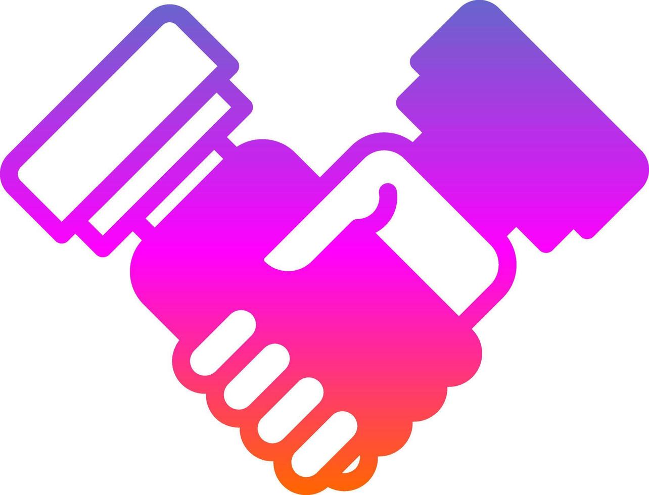 Handshake-Vektor-Icon-Design vektor