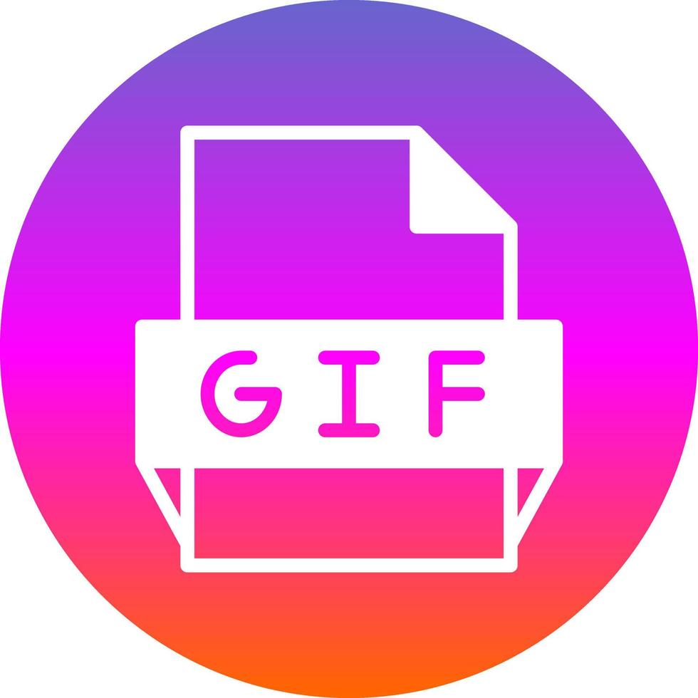 gif-Dateiformat-Symbol vektor