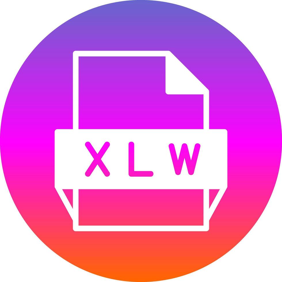 xlw-Dateiformat-Symbol vektor
