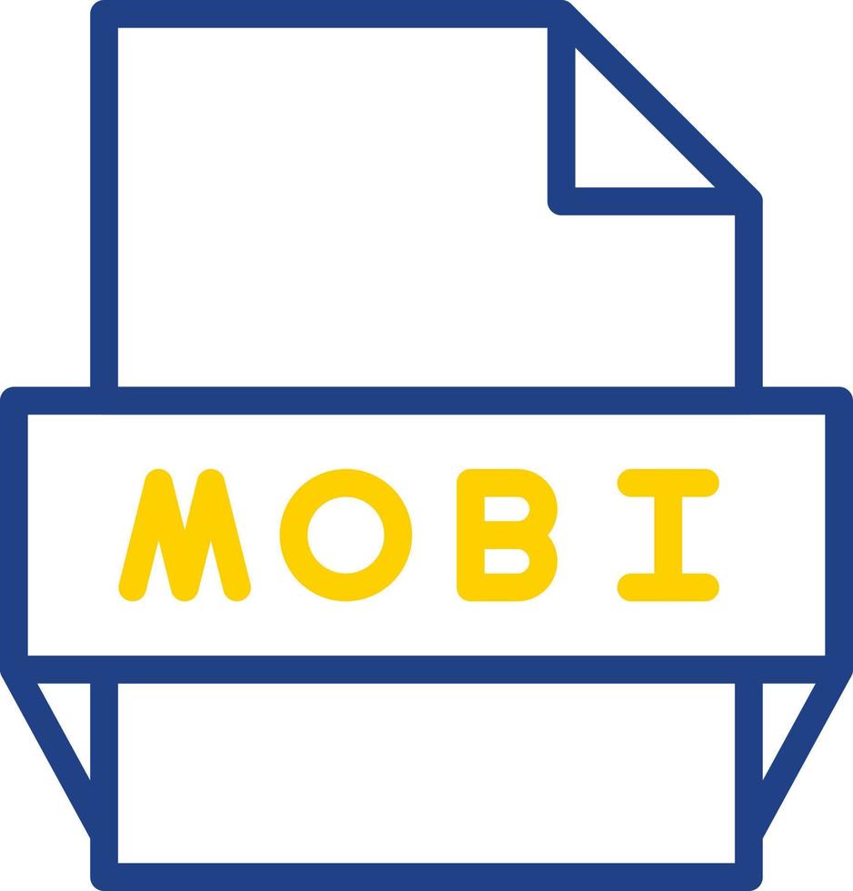 mobi fil formatera ikon vektor