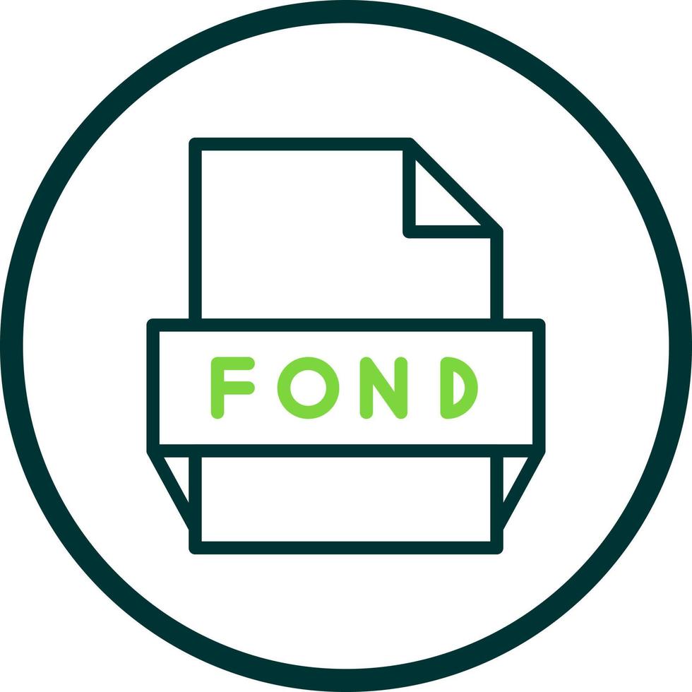 Symbol für das Dateiformat Fond vektor