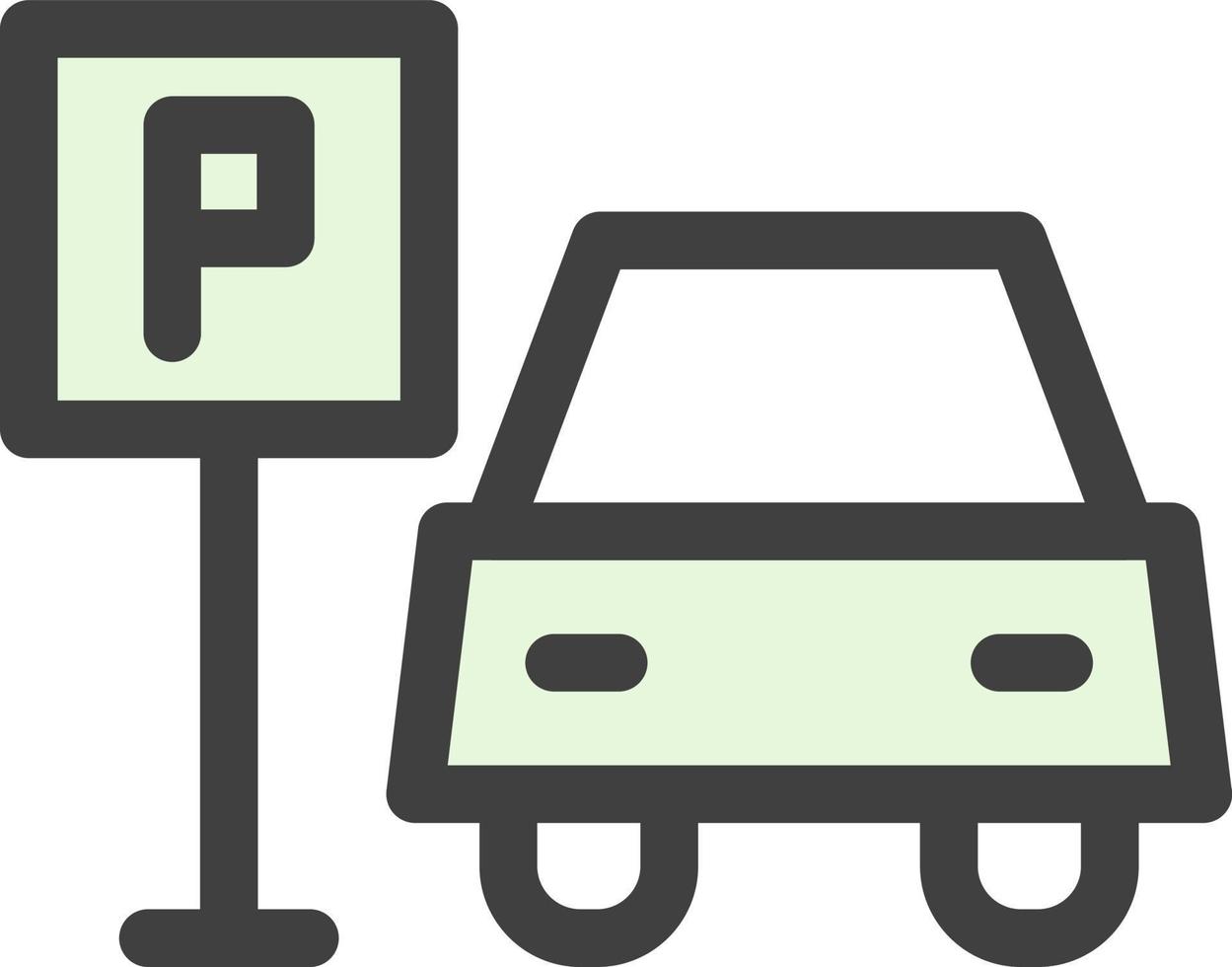 Parkplatz-Vektor-Icon-Design vektor