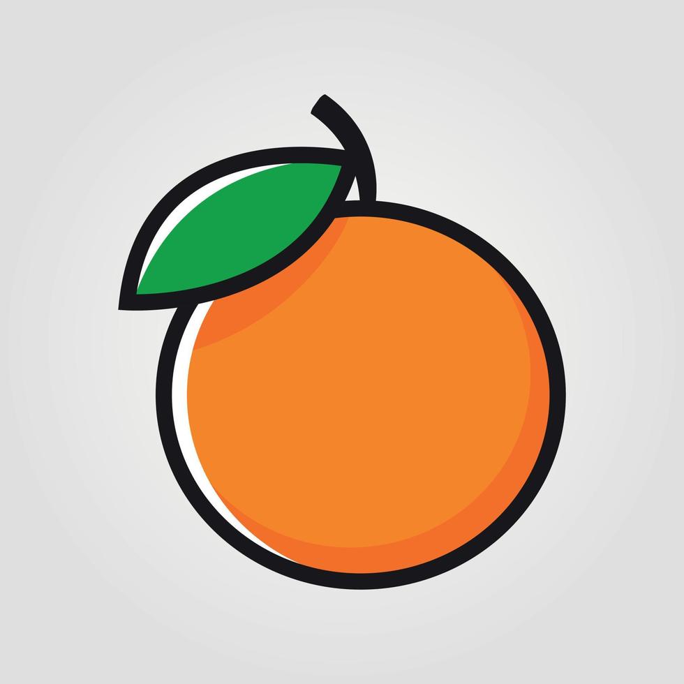 orange frukt social media emoji. modern enkel vektor för webb webbplats eller mobil app adobe illustratör konstverk