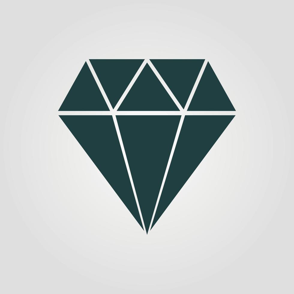 Diamant-Vektor-Symbol. schwarze Illustration isoliert auf weißem Hintergrund für Grafik- und Webdesign. vektor